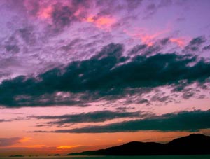 Coucher de soleil des terrains en vente en Corse